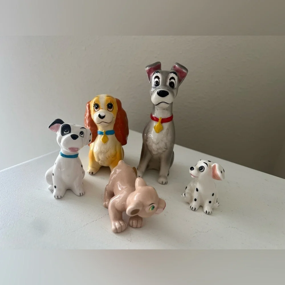 Walt Disney Japan Lot of 5 Disney Character Ceramic Figurines
